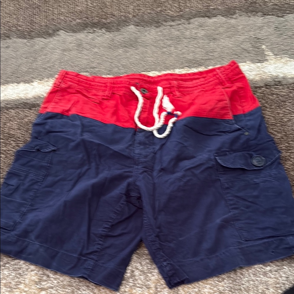 Polo by Ralph Lauren Red and Navy Cargo Shorts